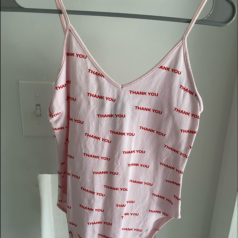 Forever 21 “Thank you” bodysuit